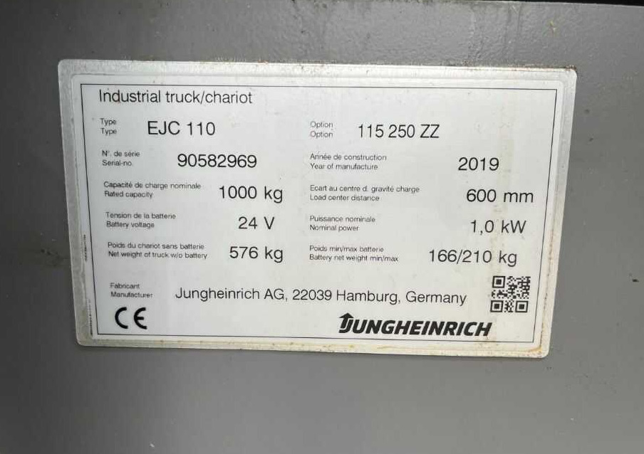 Jungheinrich EJC110 - Stapelaar: afbeelding 4 Jungheinrich EJC110 - Stapelaar: afbeelding 4