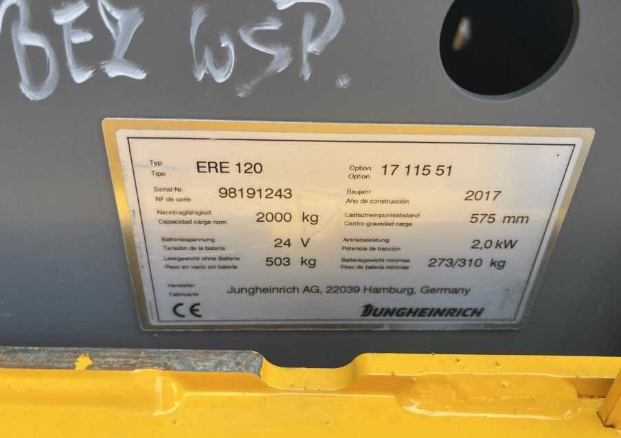 Jungheinrich ERE120 - Palletwagen: afbeelding 4 Jungheinrich ERE120 - Palletwagen: afbeelding 4