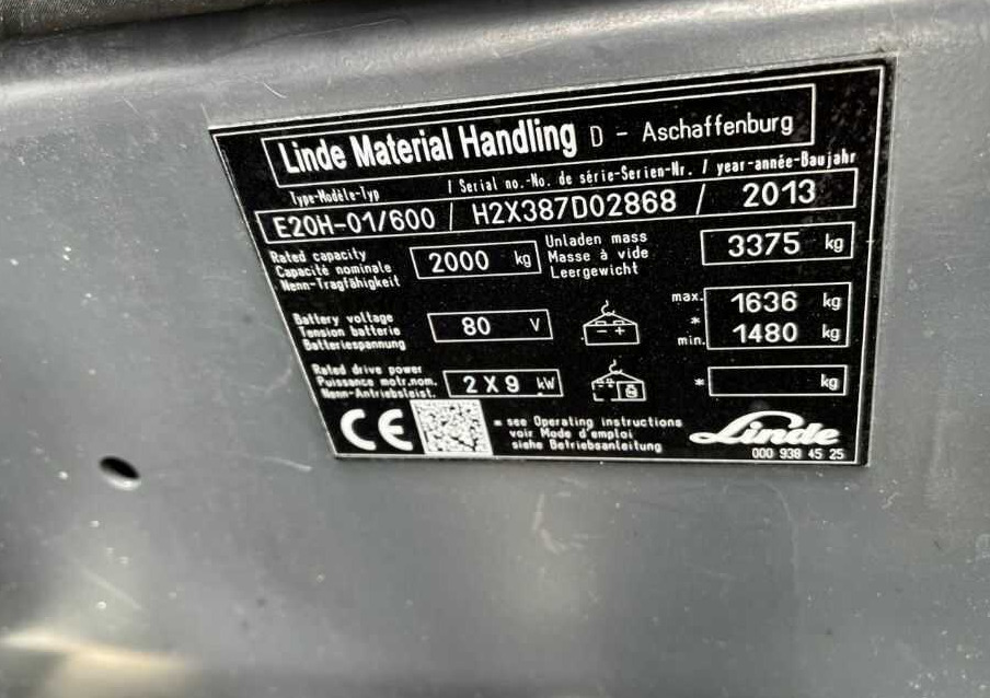 Linde E20H-01/600 - Elektrische heftruck: afbeelding 4 Linde E20H-01/600 - Elektrische heftruck: afbeelding 4