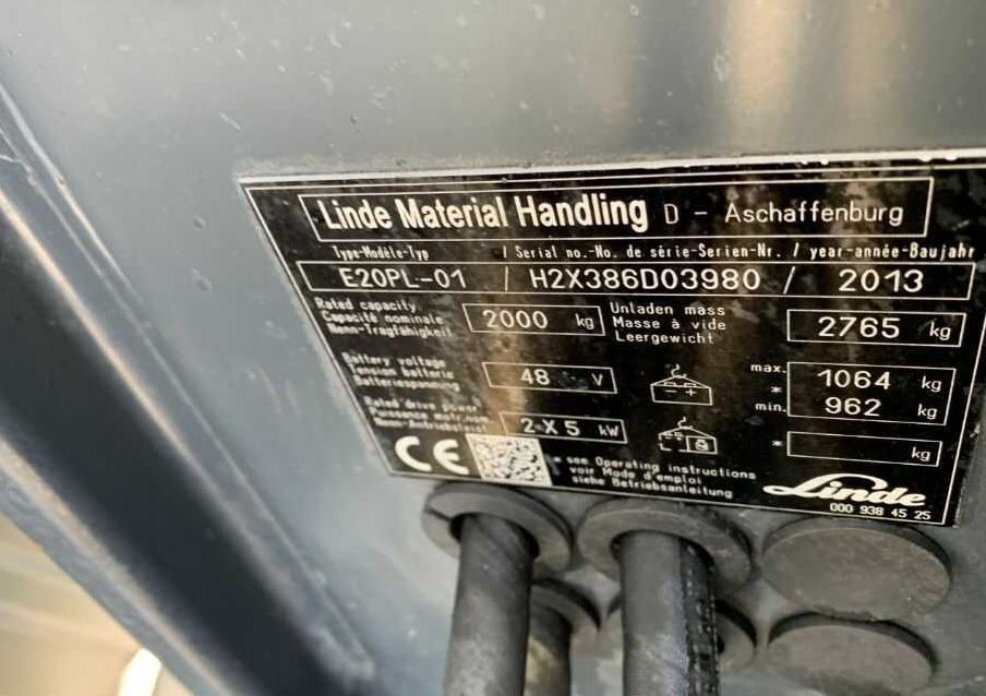 Linde E20PL-01 - Elektrische heftruck: afbeelding 4 Linde E20PL-01 - Elektrische heftruck: afbeelding 4