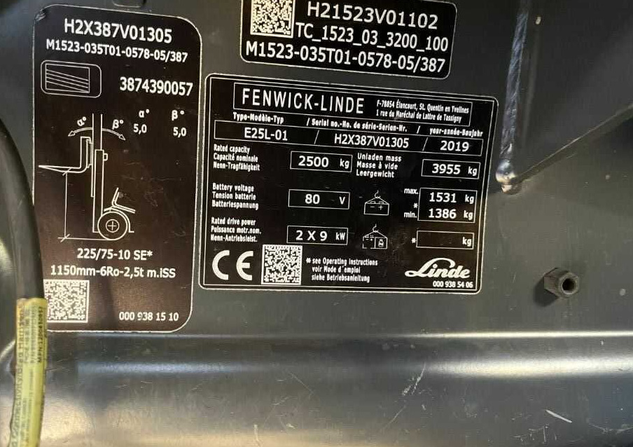 Linde E25-02 - Elektrische heftruck: afbeelding 4 Linde E25-02 - Elektrische heftruck: afbeelding 4