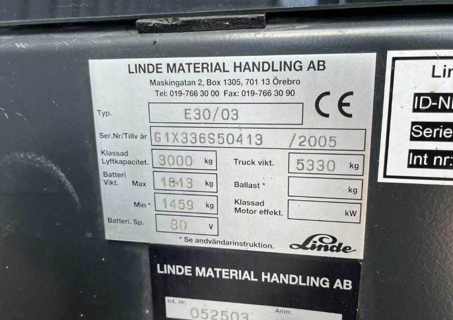 Linde E30-03 - Elektrische heftruck: afbeelding 4 Linde E30-03 - Elektrische heftruck: afbeelding 4