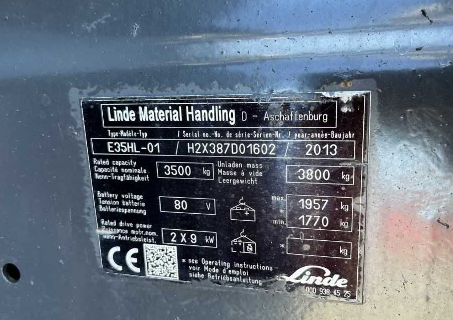 Linde E35HL-01 - Elektrische heftruck: afbeelding 4 Linde E35HL-01 - Elektrische heftruck: afbeelding 4
