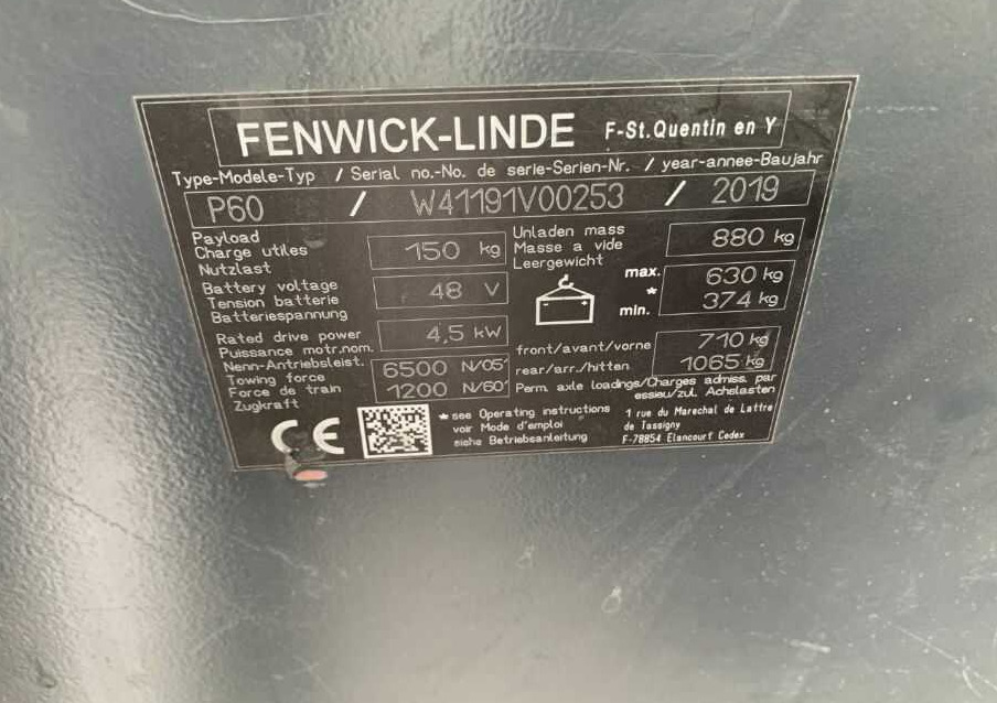 Linde P60 - Elektrische trekker: afbeelding 5 Linde P60 - Elektrische trekker: afbeelding 5