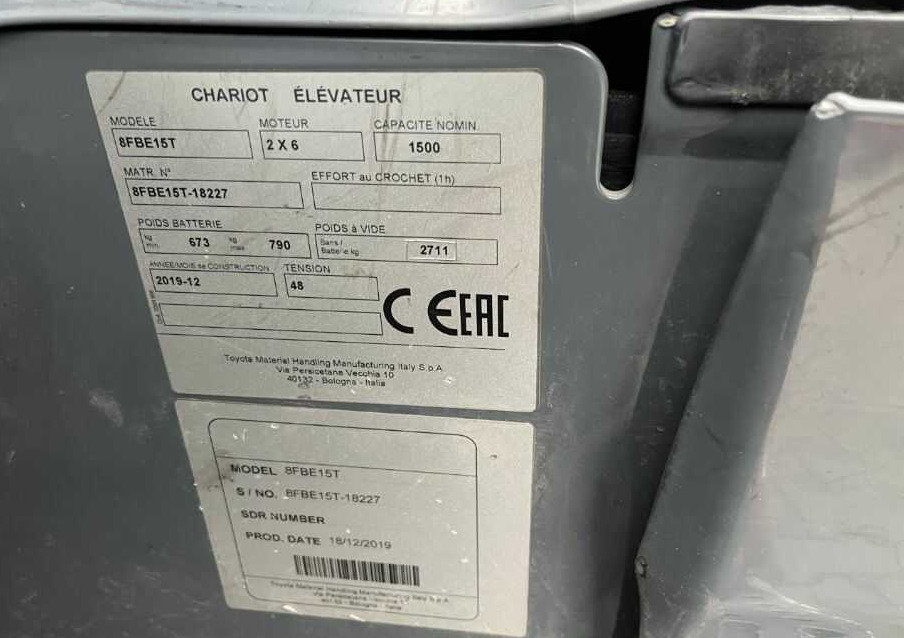 Toyota 8FBE15T - Elektrische heftruck: afbeelding 4 Toyota 8FBE15T - Elektrische heftruck: afbeelding 4