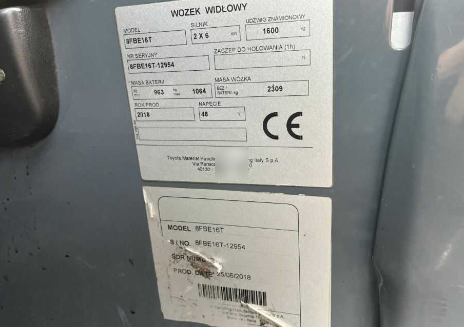 Toyota 8FBE16T - Elektrische heftruck: afbeelding 4 Toyota 8FBE16T - Elektrische heftruck: afbeelding 4