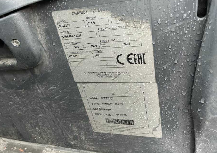 Toyota 8FBE20T - Elektrische heftruck: afbeelding 5 Toyota 8FBE20T - Elektrische heftruck: afbeelding 5