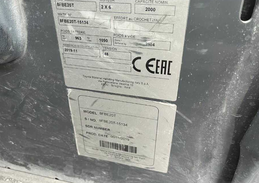 Toyota 8FBE20T - Elektrische heftruck: afbeelding 5 Toyota 8FBE20T - Elektrische heftruck: afbeelding 5