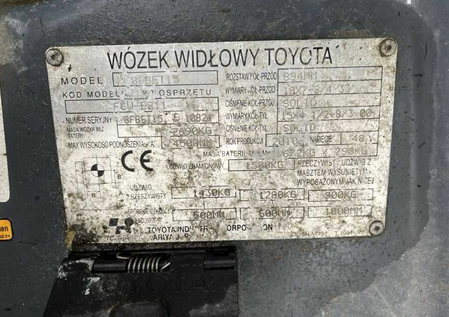 Toyota 8FBET15 - Elektrische heftruck: afbeelding 4 Toyota 8FBET15 - Elektrische heftruck: afbeelding 4