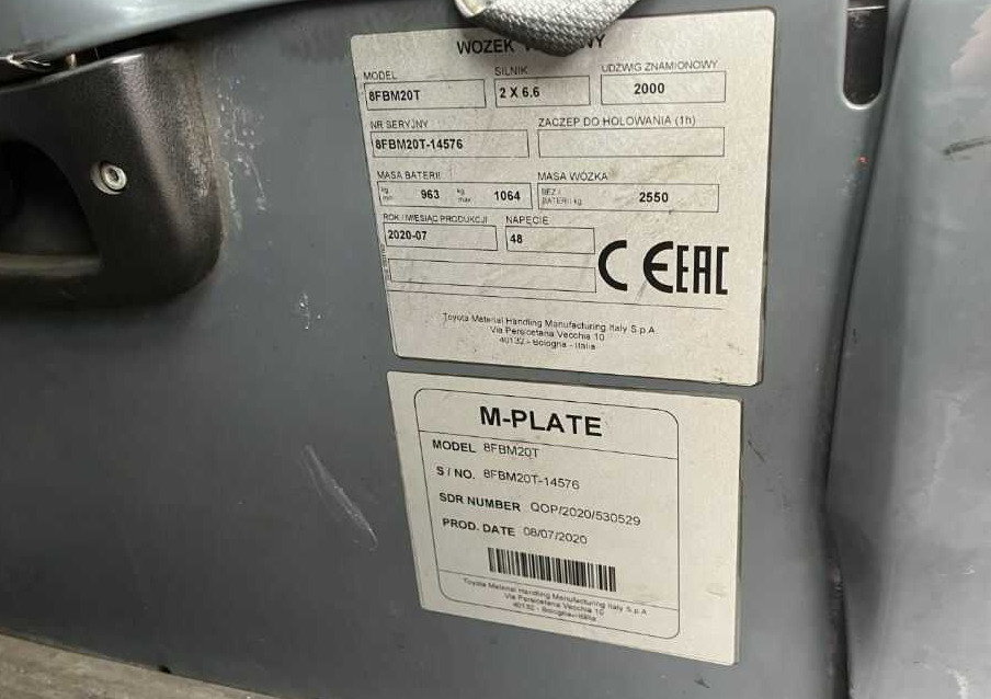 Toyota 8FBM20T - Elektrische heftruck: afbeelding 4 Toyota 8FBM20T - Elektrische heftruck: afbeelding 4