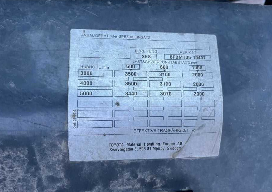 Toyota 8FBMT35 - Elektrische heftruck: afbeelding 5 Toyota 8FBMT35 - Elektrische heftruck: afbeelding 5
