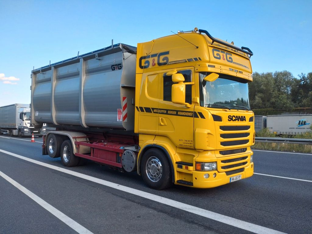 Scania R 730 Abroller voll Luft Scania R 730 Abroller voll Luft - Haakarmsysteem vrachtwagen: afbeelding 1 Scania R 730 Abroller voll Luft Scania R 730 Abroller voll Luft - Haakarmsysteem vrachtwagen: afbeelding 1