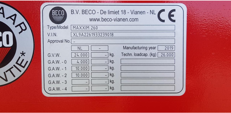 Beco maxxim 260 - Aanhanger: afbeelding 2 Beco maxxim 260 - Aanhanger: afbeelding 2