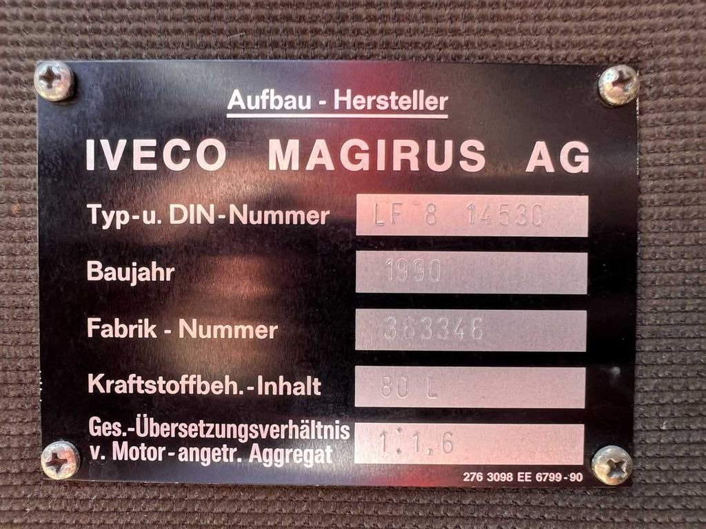 Brandweerwagen Iveco 90-16 AW 4x4 LF8 Feuerwehr Standheizung 9 Sitze: afbeelding 15