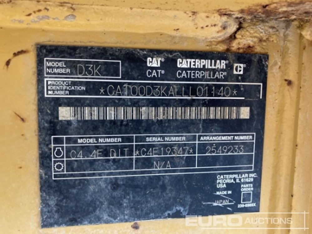 2012 CAT D3K LGP - Bulldozer: afbeelding 5 2012 CAT D3K LGP - Bulldozer: afbeelding 5