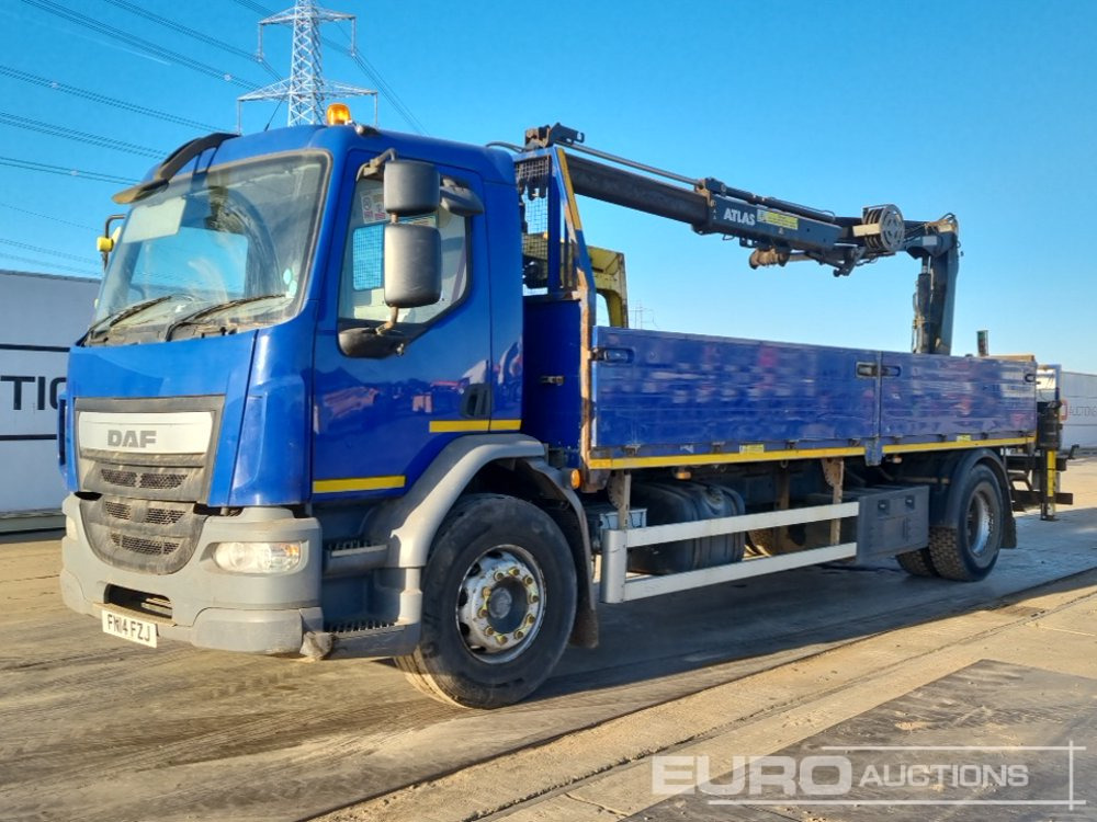 2014 DAF LF220 - Vrachtwagen met open laadbak: afbeelding 1 2014 DAF LF220 - Vrachtwagen met open laadbak: afbeelding 1