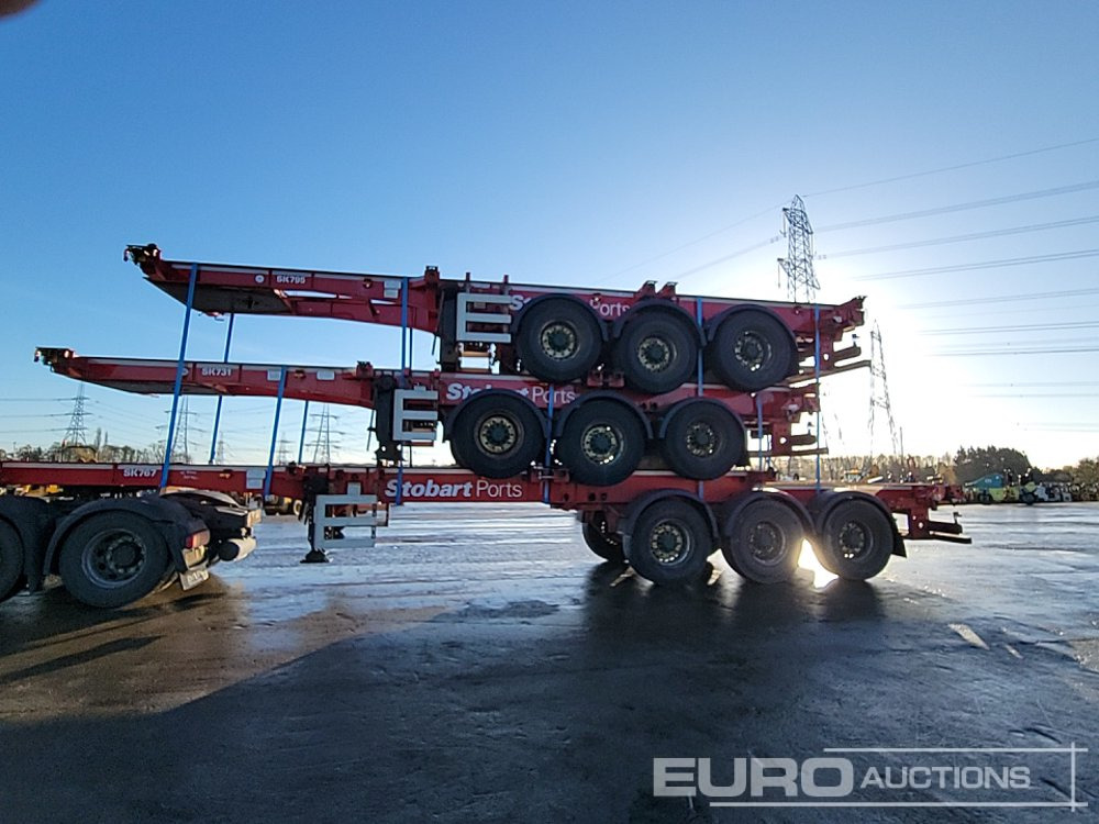 2015 SDC Tri Axle Sliding Skeletal Trailer (3 of) - Vlakke/ Open oplegger: afbeelding 2 2015 SDC Tri Axle Sliding Skeletal Trailer (3 of) - Vlakke/ Open oplegger: afbeelding 2