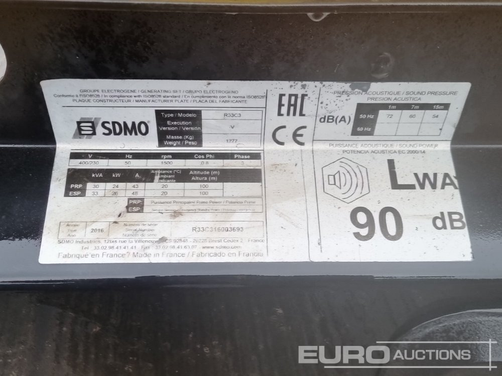 Industrie generator 2016 SDMO R33CS: afbeelding 28