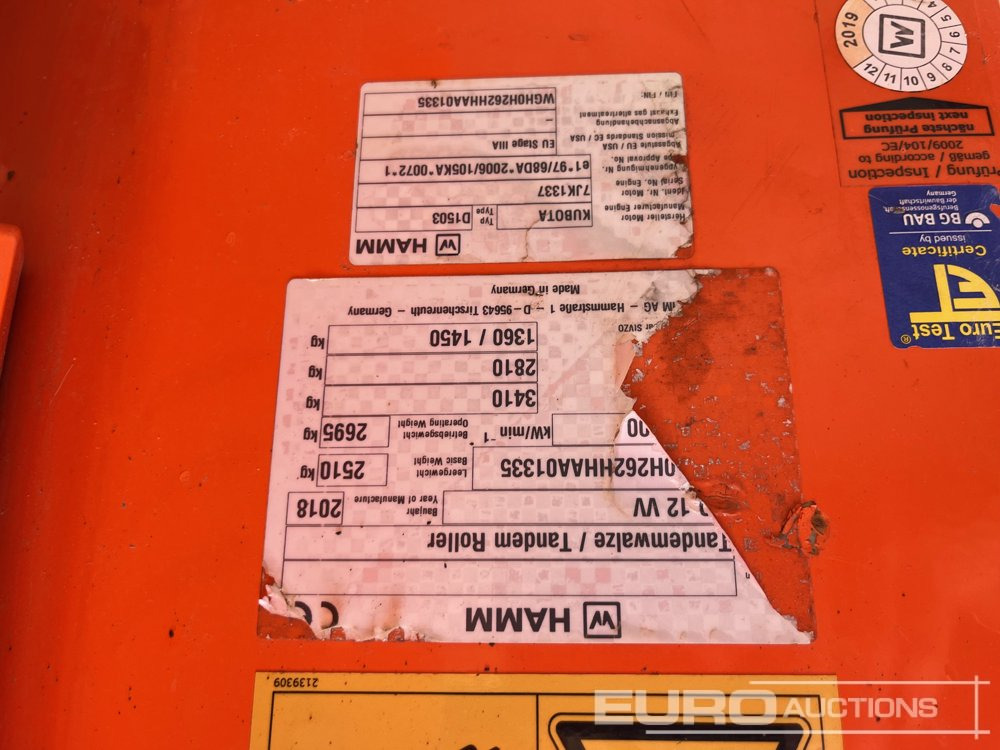 2018 Hamm HD12VV - Wals: afbeelding 4 2018 Hamm HD12VV - Wals: afbeelding 4