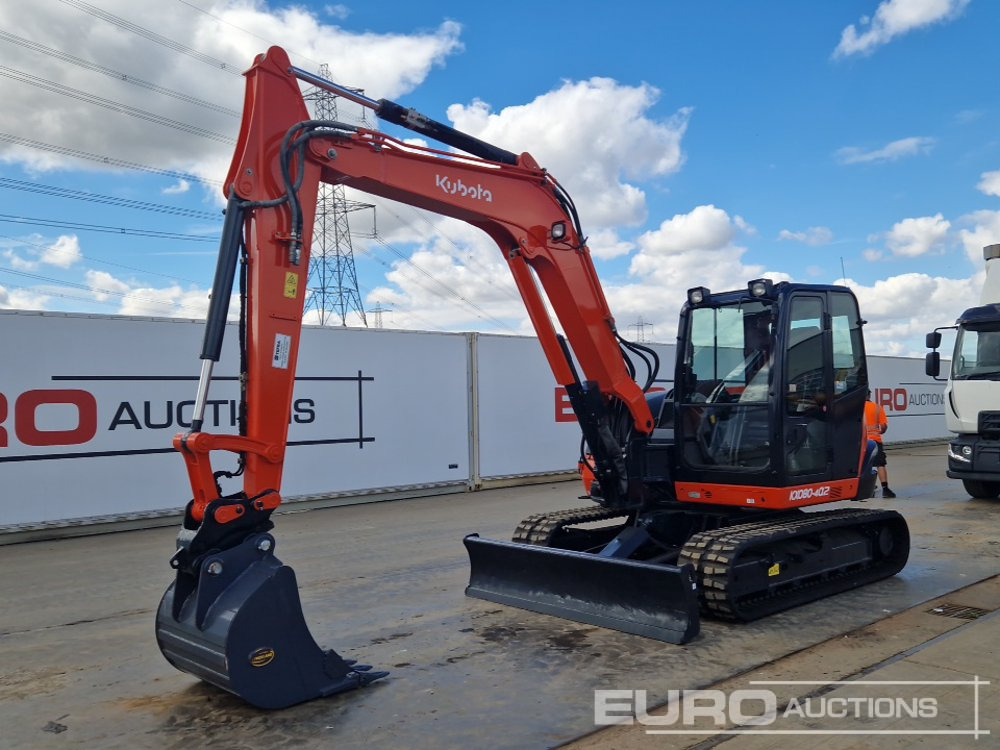 2018 Kubota KX080-4A - Minigraafmachine: afbeelding 1 2018 Kubota KX080-4A - Minigraafmachine: afbeelding 1