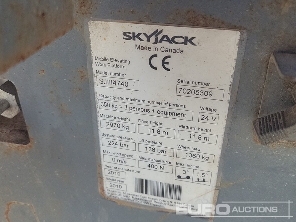 Hoogwerker 2019 SkyJack SJ4740: afbeelding 33
