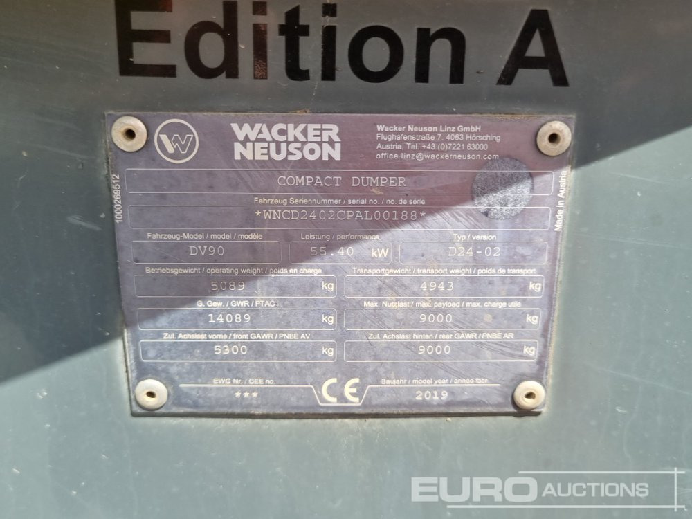 Minidumper 2019 Wacker Neuson DV90: afbeelding 31