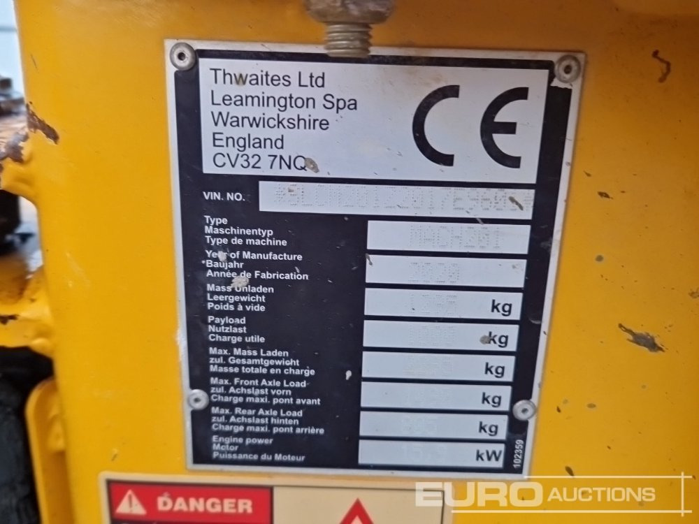 Minidumper 2020 Thwaites 1 Ton: afbeelding 40