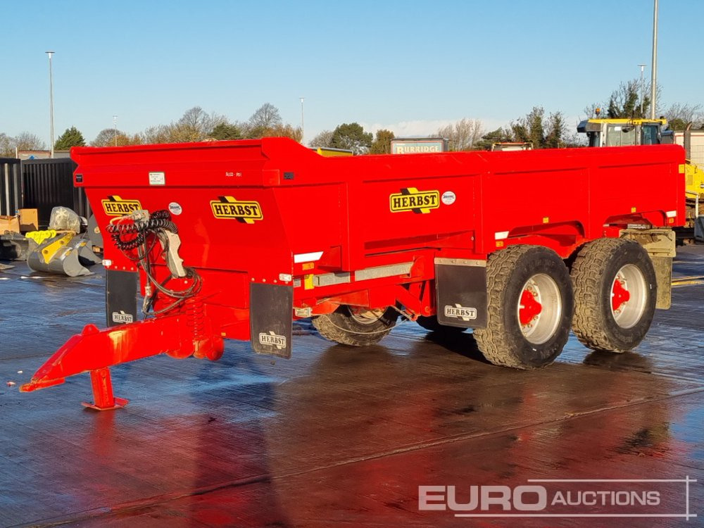 2024 Herbst Twin Axle Sprung Draw Bar 14 Ton Dump Trailer, Air Brakes, Hydraulic Tailgate - Landbouwaanhanger: afbeelding 1 2024 Herbst Twin Axle Sprung Draw Bar 14 Ton Dump Trailer, Air Brakes, Hydraulic Tailgate - Landbouwaanhanger: afbeelding 1
