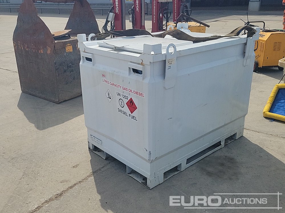950 Litre Static Bunded Diesel Bowser, Hand/Electric Pump - Opslagtank: afbeelding 1 950 Litre Static Bunded Diesel Bowser, Hand/Electric Pump - Opslagtank: afbeelding 1
