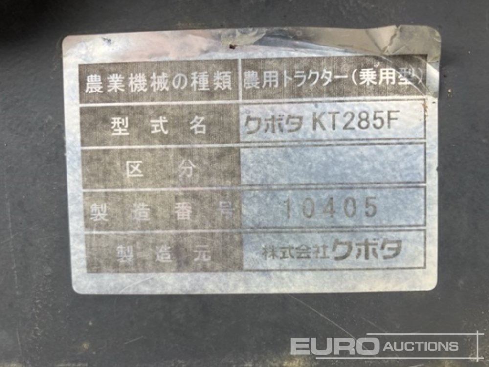 Kubota KT280 - Mini tractor: afbeelding 4 Kubota KT280 - Mini tractor: afbeelding 4
