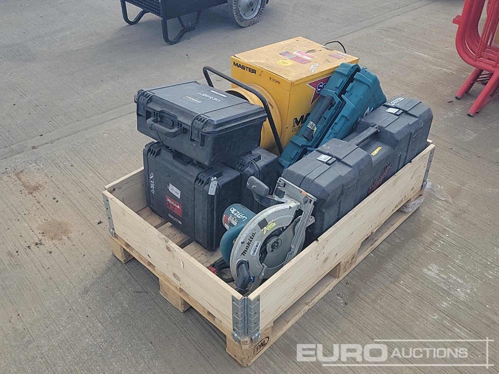 Probst FXAH120 Cordless Vacuum Lift (3 of), Makita 110 Volt Circular Saw, Makita Cordless Resipricating Saw, 415 Volt Masters Space Heater, 110 Volt Milwaukee Hammer Drill - Bouwmaterieel: afbeelding 1 Probst FXAH120 Cordless Vacuum Lift (3 of), Makita 110 Volt Circular Saw, Makita Cordless Resipricating Saw, 415 Volt Masters Space Heater, 110 Volt Milwaukee Hammer Drill - Bouwmaterieel: afbeelding 1