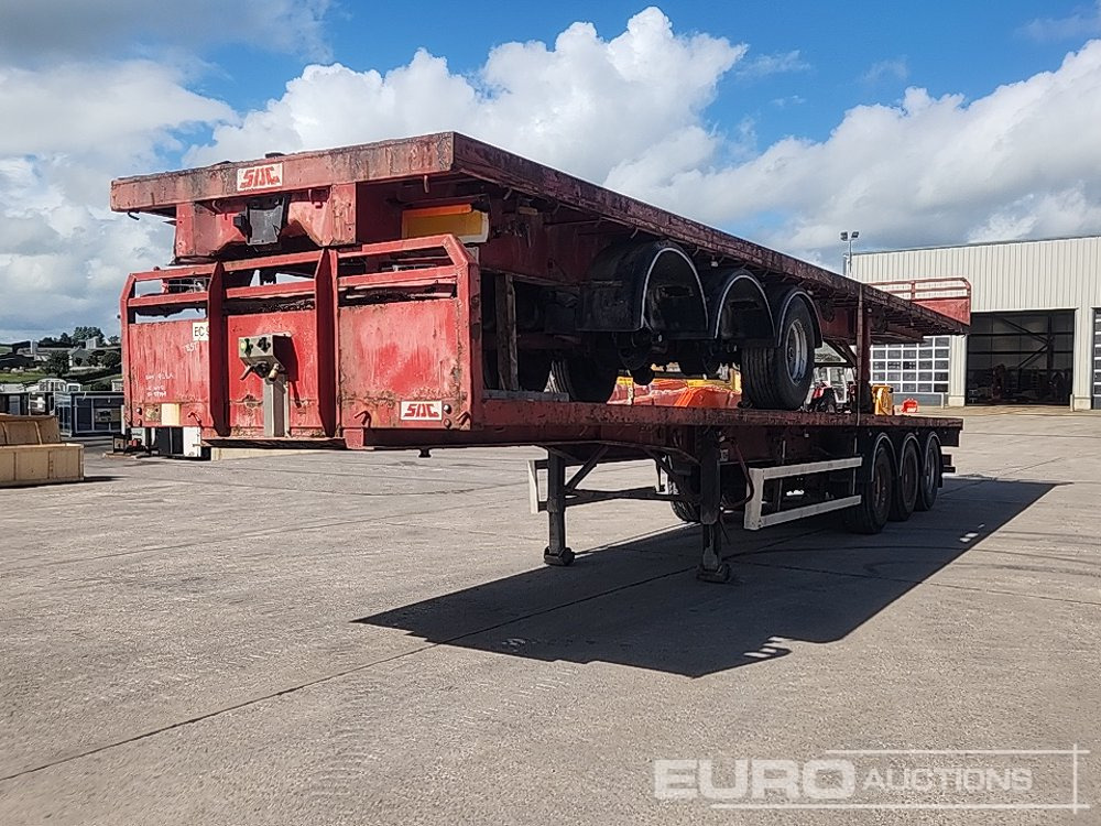 SDC 42 & 40' Tri Axle Flat Trailer, BPW Axles (2 of) - Vlakke/ Open oplegger: afbeelding 1 SDC 42 & 40' Tri Axle Flat Trailer, BPW Axles (2 of) - Vlakke/ Open oplegger: afbeelding 1
