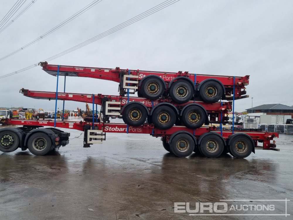 SDC Tri Axle Sliding Skeletal Trailer (3 of) - Vlakke/ Open oplegger: afbeelding 2 SDC Tri Axle Sliding Skeletal Trailer (3 of) - Vlakke/ Open oplegger: afbeelding 2