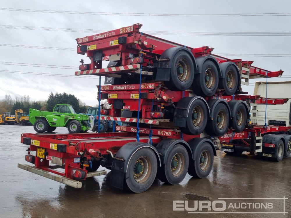 SDC Tri Axle Sliding Skeletal Trailer (3 of) - Vlakke/ Open oplegger: afbeelding 5 SDC Tri Axle Sliding Skeletal Trailer (3 of) - Vlakke/ Open oplegger: afbeelding 5