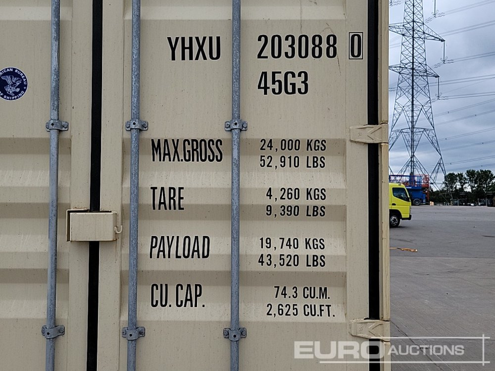 Zeecontainer Unused 2025 40' x 8' HQ Container, 4 Side Doors, 1 End Door (Cannot Be Reconsigned): afbeelding 19