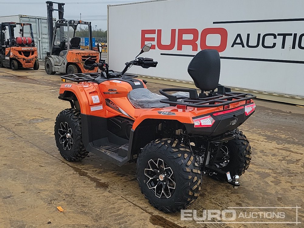 Unused Beast 450L, 4WD Petrol Quad Bike, Front Winch, Power Steering, Front & Rear Diff Lock, Alloy Wheels, LED pack, Rear Tow Hitch, Backrest, T3b Engine - Quad: afbeelding 3 Unused Beast 450L, 4WD Petrol Quad Bike, Front Winch, Power Steering, Front & Rear Diff Lock, Alloy Wheels, LED pack, Rear Tow Hitch, Backrest, T3b Engine - Quad: afbeelding 3