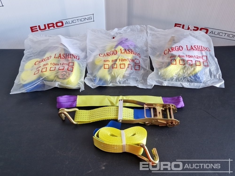 Unused Boss 4M x 50mm 5 Ton Ratchet Straps with Sling (4 of) - Werkplaats toebehoor: afbeelding 2 Unused Boss 4M x 50mm 5 Ton Ratchet Straps with Sling (4 of) - Werkplaats toebehoor: afbeelding 2