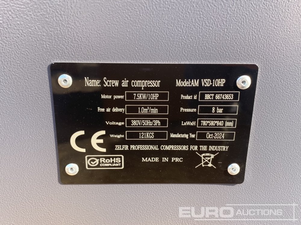 Luchtcompressor Unused Zelfir VSD-10HP: afbeelding 22