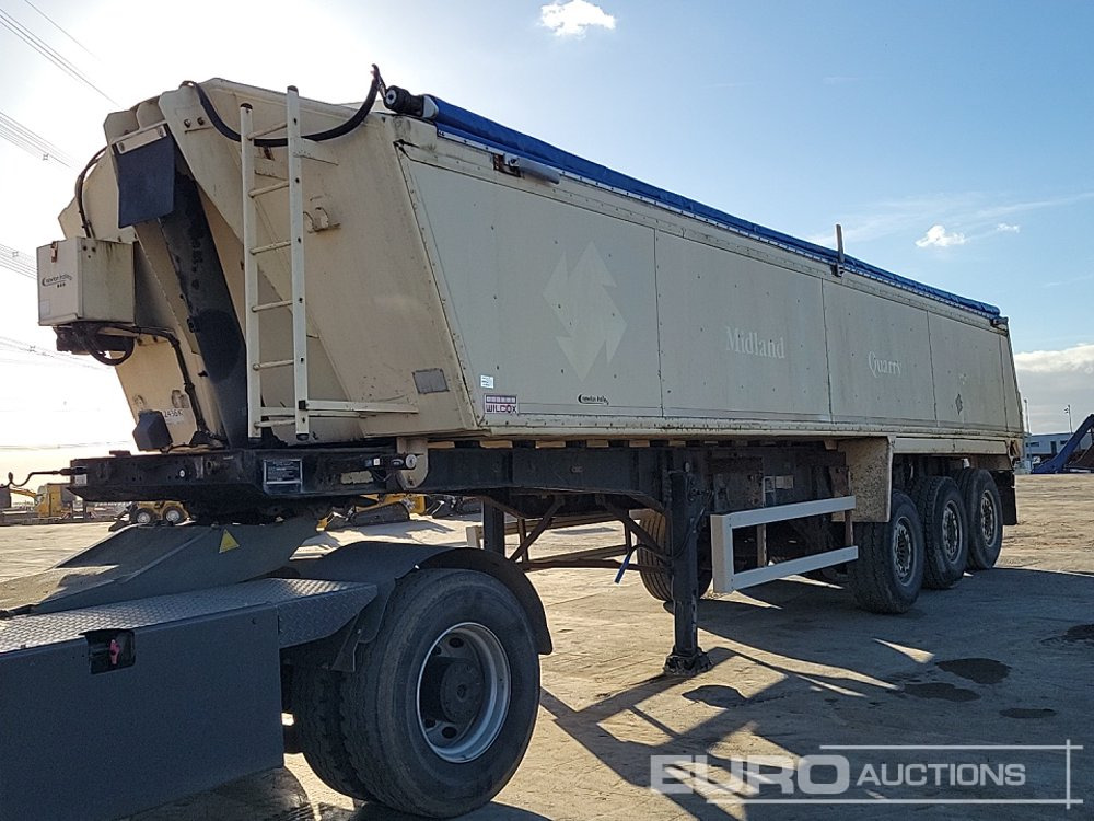 Wilcox Tri Axle Tipping Trailer, Front Lift Axle, Easy Sheet - Kipper oplegger: afbeelding 1 Wilcox Tri Axle Tipping Trailer, Front Lift Axle, Easy Sheet - Kipper oplegger: afbeelding 1
