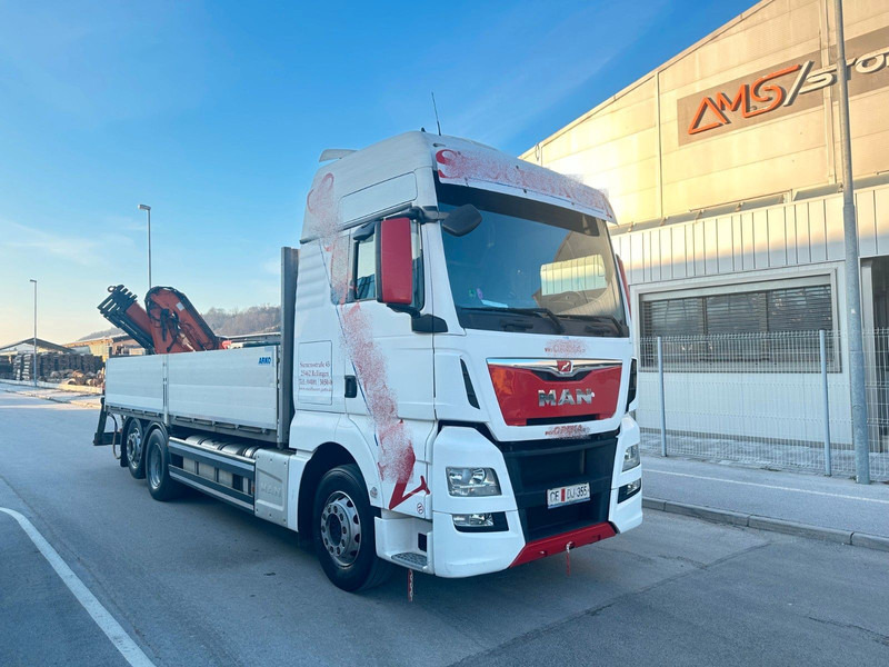 MAN TGX 26.440 - Vrachtwagen met open laadbak, Kraanwagen: afbeelding 1 MAN TGX 26.440 - Vrachtwagen met open laadbak, Kraanwagen: afbeelding 1