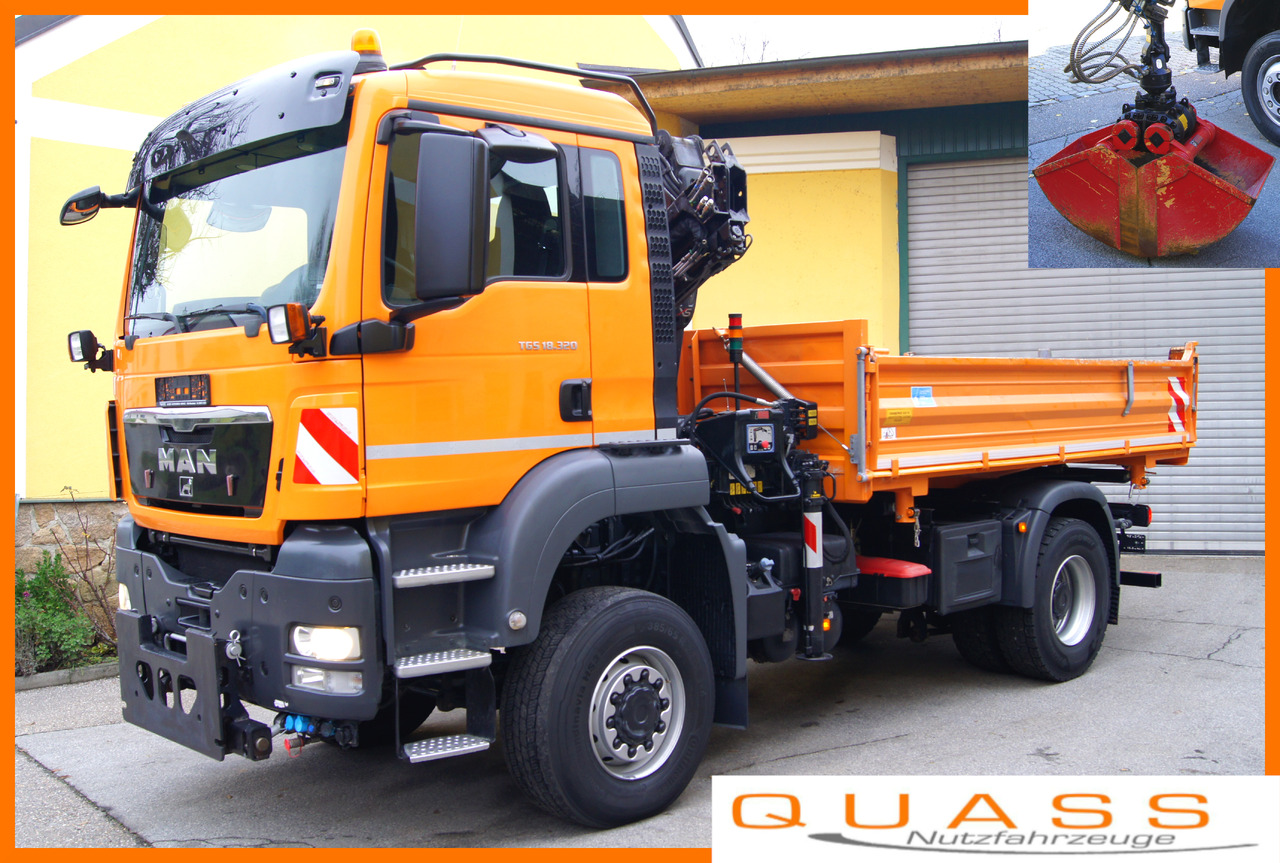 MAN TGS 18.320 BL 4x4 / HIAB 088 B-2 / Winterdienst - Kraanwagen: afbeelding 1 MAN TGS 18.320 BL 4x4 / HIAB 088 B-2 / Winterdienst - Kraanwagen: afbeelding 1