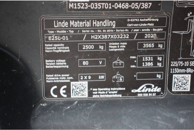 Elektrische heftruck Linde E25L-01: afbeelding 19