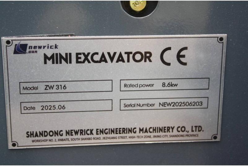 Nieuw Minigraafmachine Newkrick ZW316: afbeelding 10