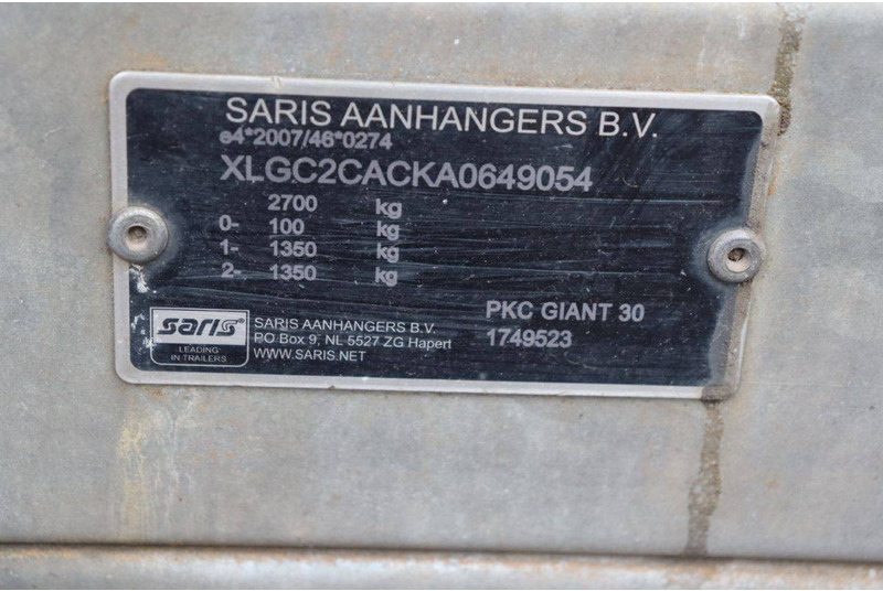 Open/ Plateau aanhangwagen Saris C2700: afbeelding 16 Open/ Plateau aanhangwagen Saris C2700: afbeelding 16
