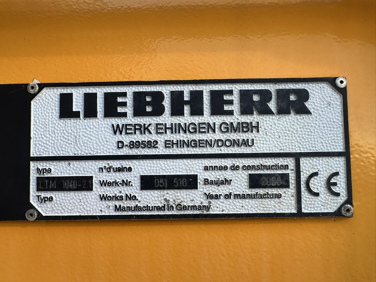 Mobiele kraan Liebherr LTM 1040-2.1 (06 - 051 510): afbeelding 9