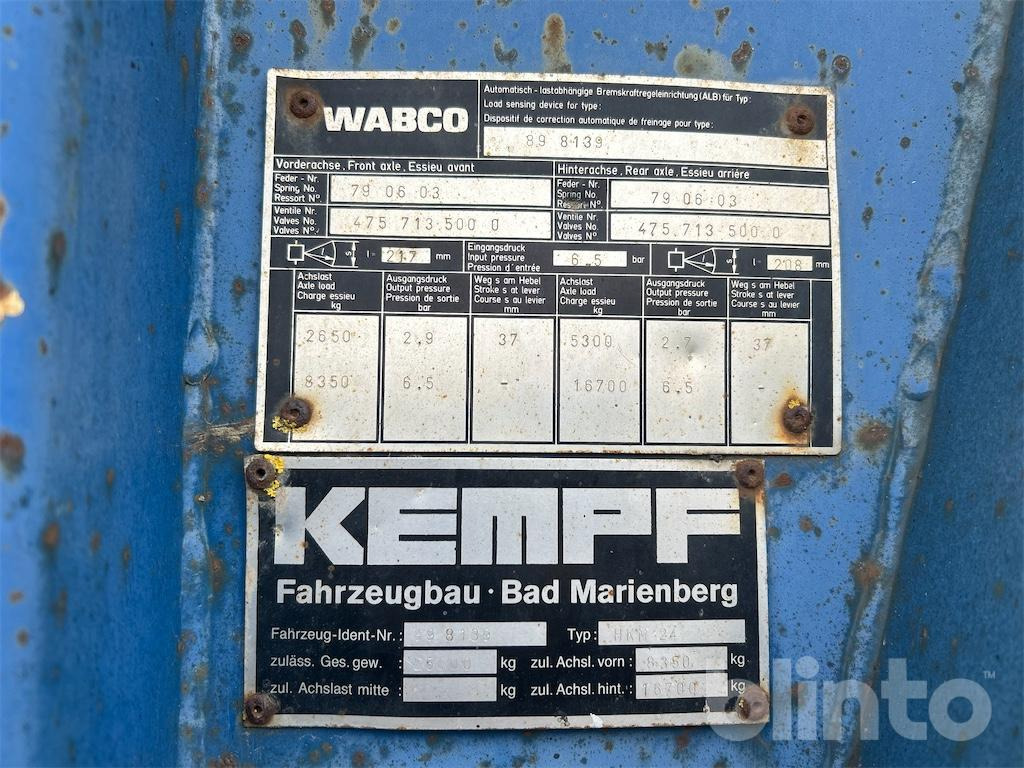Kempf HKM 25 (2000) - Kipper aanhangwagen: afbeelding 5 Kempf HKM 25 (2000) - Kipper aanhangwagen: afbeelding 5
