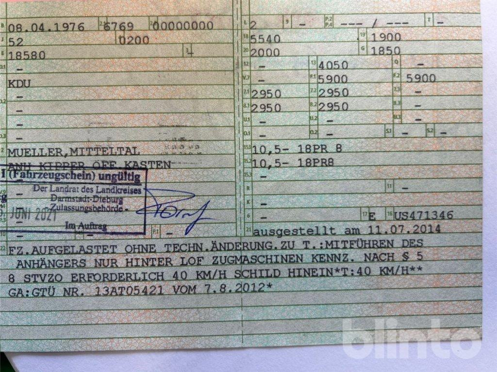 Müller Mitteltal KDU (1976) - Kipper aanhangwagen: afbeelding 5 Müller Mitteltal KDU (1976) - Kipper aanhangwagen: afbeelding 5