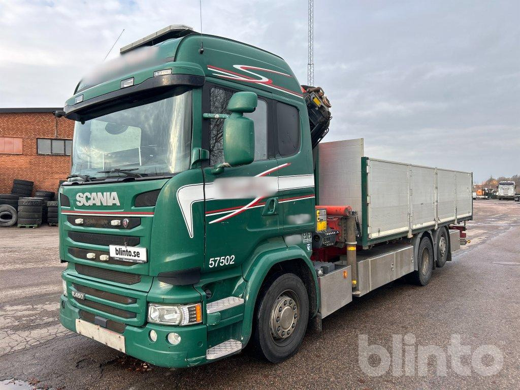 Scania R450 6x2*4 Palfinger PK22002 EH - Vrachtwagen met open laadbak, Kraanwagen: afbeelding 1 Scania R450 6x2*4 Palfinger PK22002 EH - Vrachtwagen met open laadbak, Kraanwagen: afbeelding 1