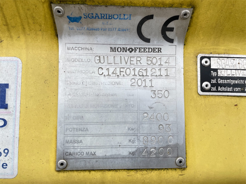 Sgariboldi Gulliver Farm PSS 5014 (2012) - Voermengwagen: afbeelding 5 Sgariboldi Gulliver Farm PSS 5014 (2012) - Voermengwagen: afbeelding 5