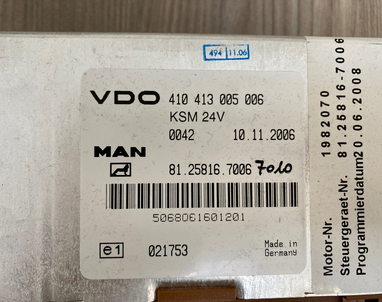 CENTRALINA KSM - MAN 81258167006 / 81258167010 - VDO 410 413 005 006 - ECU: afbeelding 3 CENTRALINA KSM - MAN 81258167006 / 81258167010 - VDO 410 413 005 006 - ECU: afbeelding 3